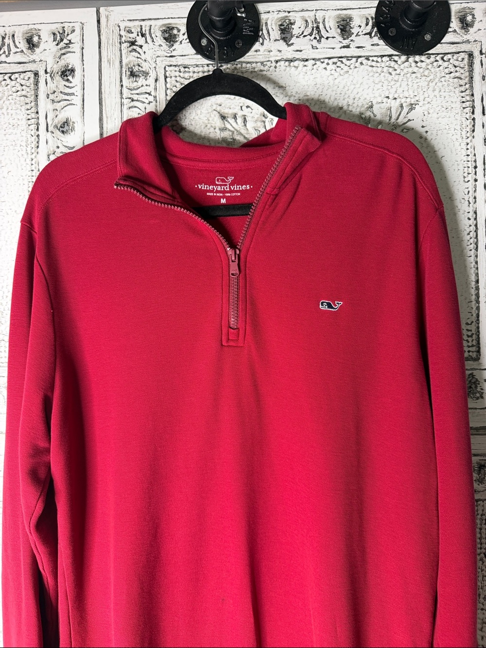 Vineyard Vines Men's Maroon collared pull over - Picture 2 of 7